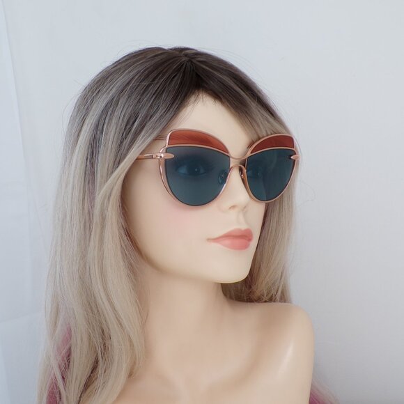 Pomellato Oversized Cat Eye Shades, Two Tone Retro Unique Dramatic Statement Lux main image 8